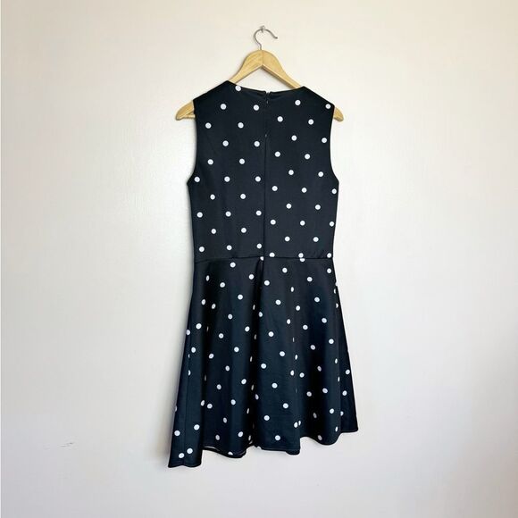 CLEARANCE! B/W Chaps Polka Dot A-Line Sheath Dress Size 12 EUC - Picture 4 of 5